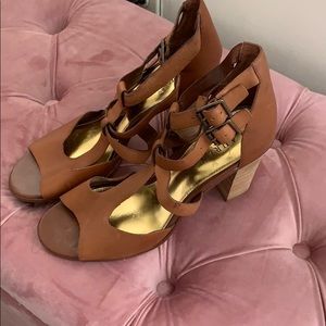 Ralph Lauren double buckle leather hills sz10